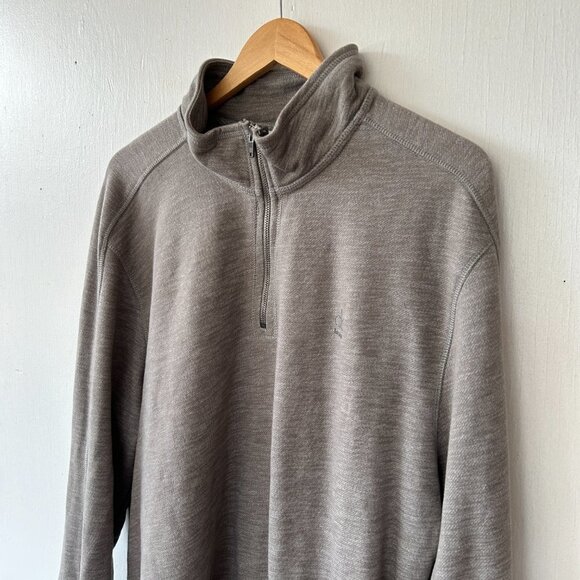 Calvin Klein Pullover Mens XXL Gray 1/4 Zip Sweater 2XL Classic Preppy - Picture 2 of 6
